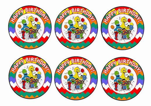Sesame Street Cupcake Toppers Birthday Printable