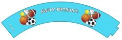 Sports – Cupcake Wrappers – Birthday Printable
