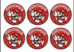 Super Mario – Cupcake Toppers – Birthday Printable