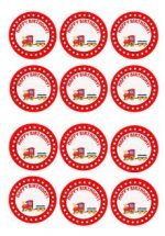 Train – Cupcake Toppers – Birthday Printable