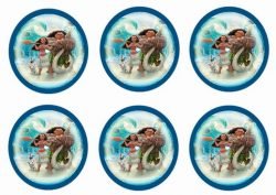 Moana – Cupcake Toppers – Birthday Printable