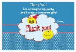 Emoji Thank you Cards – Birthday Printable