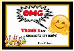 Emoji Thank you Cards – Birthday Printable